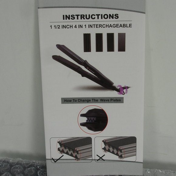 NEW ABODY 1.5 INCH 4 IN 1 FLAT CRIMPER WAVER IRON - Picture 15 of 16